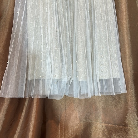 Apricot Pearled Skirt A-Line Tulle - Picture 3 of 7